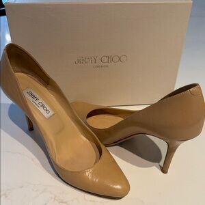 Jimmy Choo Beige Leather Heels